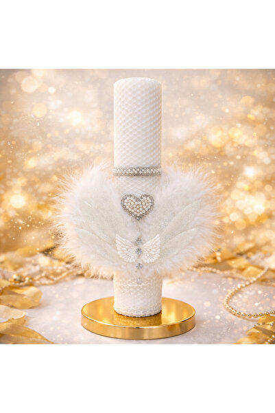 OEM Lumânare de botez 35 cm – ceară tip fagure de miere