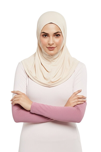 Altobeh Pratik Tesettür Kolluk Penye Namaz Kolluğu Düz Koyu Pembe