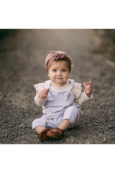 Antebies سروال داخلي عضوي من القطيفة الليلكية للفتيات الصغيرات مع حزام قابل ل...