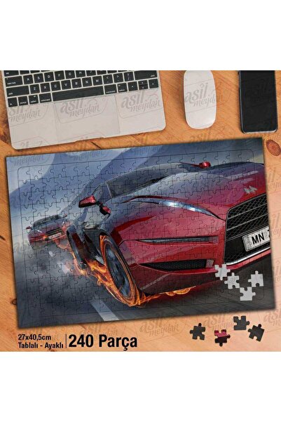 Genel Markalar Asil Hobi Lüks Kırmızı Spor Arabalar - Ateş - Hız Yapboz-Ayak ...