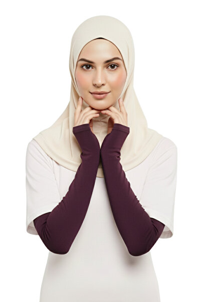 Altobeh Mânecă practic pentru hijab din bumbac pieptănat Manecă de rugăciune ...