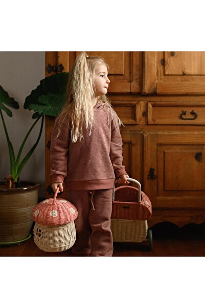 Antebies طقم بدلة رياضية بغطاء للرأس باللون البرتقالي