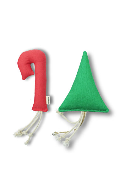 Pet And Planet مجموعة ألعاب القطط القطنية مكونة من قطعتين - بالنعناع وصديقة ل...