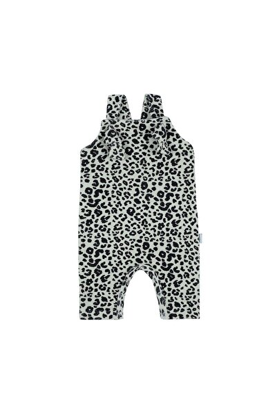 Antebies سروال داخلي للفتيات الصغيرات من القطن العضوي بنمط الفهد الرمادي مع أ...