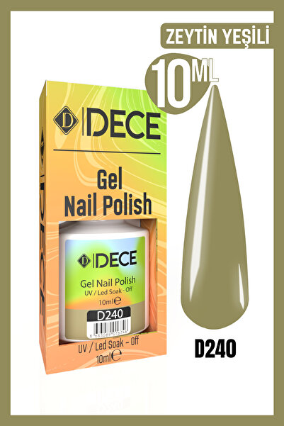 d dece Kalıcı Oje Uv Led D240 (SİSLİ YEŞİL) 10ml