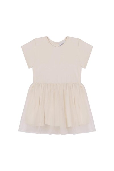 Antebies Ecru Colored Baby Tulle Dress