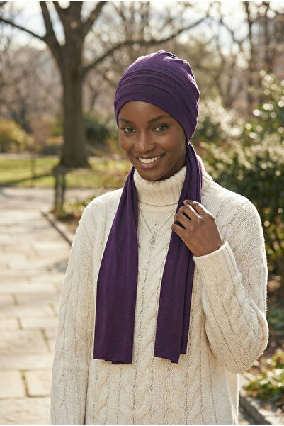 elysianfidan غطاء رأس طبي جاهز باللون الأرجواني مع أربطة مطوية، مناسب للاستخد...