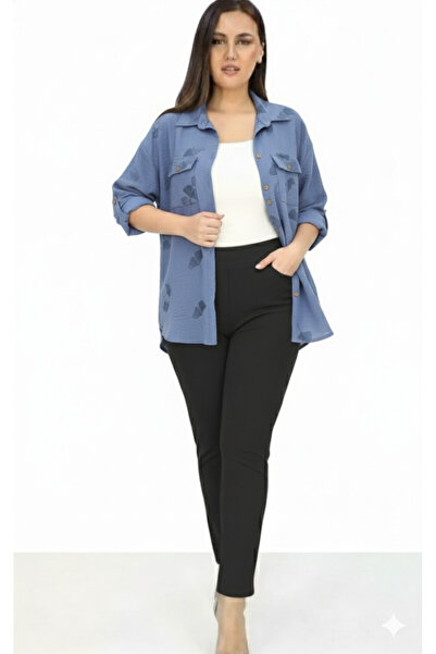 AKŞEN GİYİM Cămașă cu mâneci brodate cu manșete din bumbac și in 100% bumbac,...