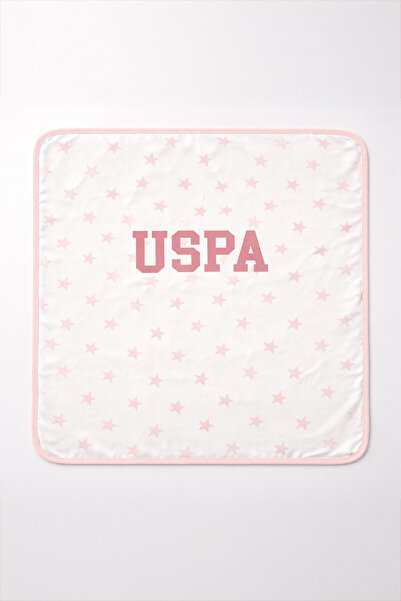 U.S. Polo Assn. بطانية بيضاء للفتيات الصغيرات من يو إس بولو أسن