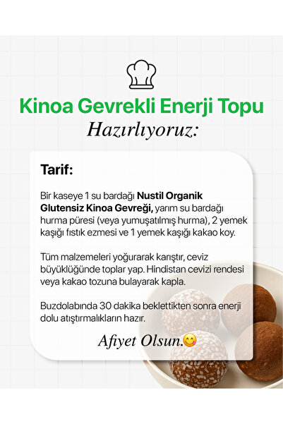 NUSTİL Organik Glutensiz Kinoa Gevreği 250g