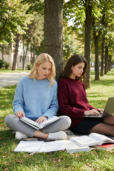 Lela Regular Fit Bisiklet Yaka Basic 2'li Paket Triko Kazak KAZAK 4616213S2