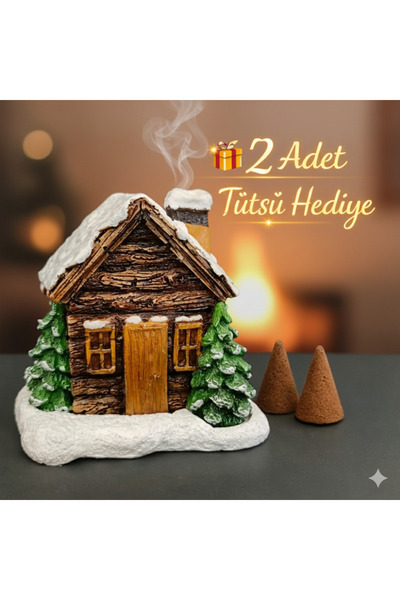 epoxiawood Yılbaşı temalı tütsülük ev. Yeni yıl hediyesi. Tütsülük. Dekoratif...