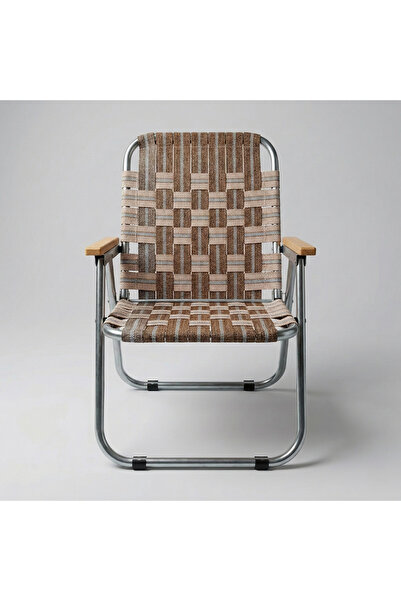 Outdoart Ahşap Kollu Lüks Katlanır Kamp Sandalyesi - 140kg Kapasite