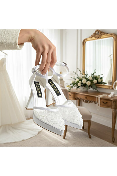 dabab shoes PEARLY Pantofi de mireasă pentru femei, cu platformă, cu toc de 1...