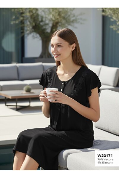 İpek ثوب نوم نسائي بأكمام قصيرة