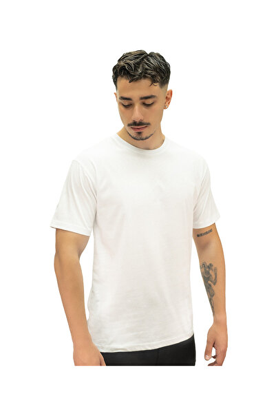 MUSCLECLOTH Basic Kısa Kollu T-Shirt Beyaz