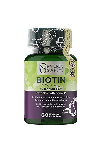 Nature's Supreme Biotin 5000 Mcg 60 Kapsül