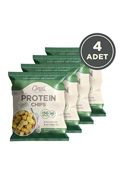 Clean Powders رقائق البروتين 50 جرام كريمة حامضة بالبصل 4 قطع