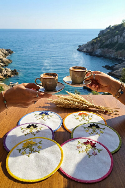 NGR HOME 6'LI KESME NAKIŞ KAHVE YANI SUNUM KOKTEYL PEÇETESİ