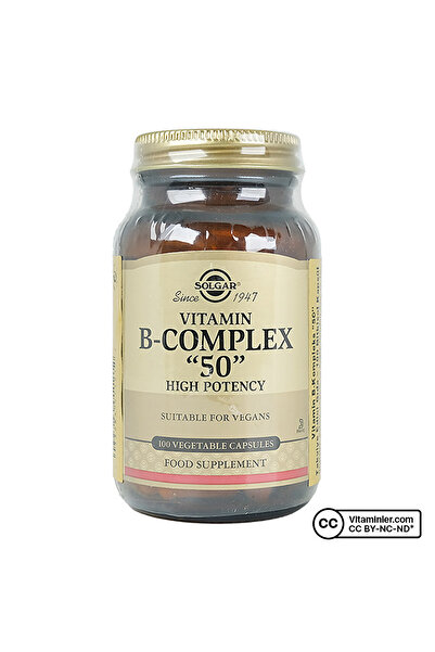 Solgar Vitamin B-Complex 50 100 Kapsül