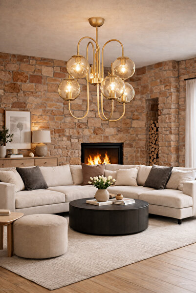 Apliqa Lustra HubRom, SOSA 3558-06-FR 60x57 cm 6xE27-60W Antiq