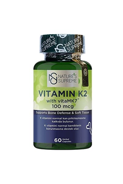 Nature's Supreme Vitamin K2 100 Mcg - 60 Unflavored Capsules