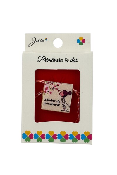 Flippy Martisor Small Brooch in Box, Brooch Size 2.5-3 cm, Metal Material, Mo...