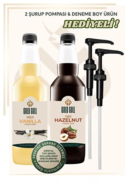 gold gull Fındık & Vanilya Aromalı Kahve & Meyve Şurubu 2 X 700 Ml.