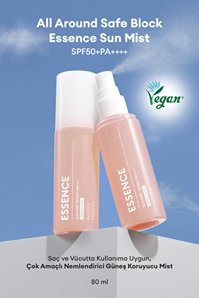 Missha Saç ve Vücut İçin Nemlendirici Güneş Koruyucu Mist All Around Safe Blo...