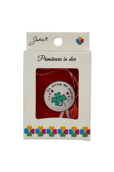 Flippy Martisor Small Brooch in Box, Brooch Size 2.5-3 cm, Metal Material, Mo...