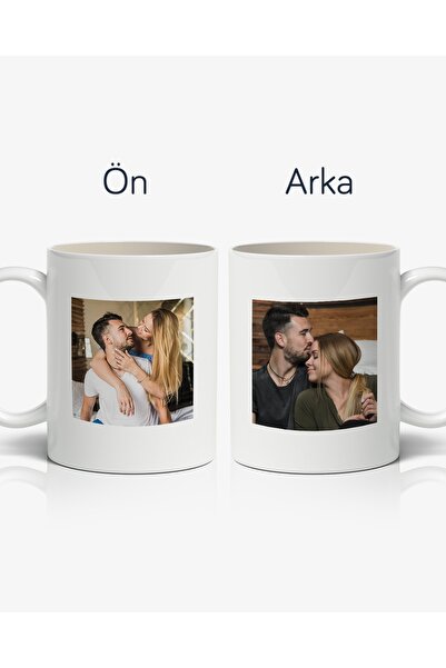 Hediyesepeti Kişiye Özel Fotoğraf Baskılı Porselen Kupa Bardak Çift Taraf Baskılı