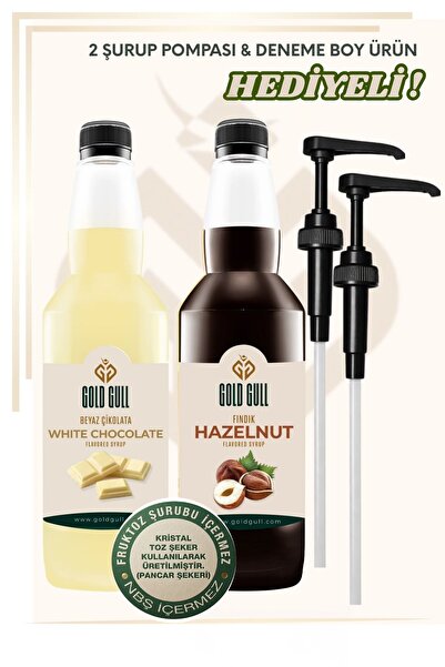 gold gull Beyaz Çikolata & Fındık Aromalı Kahve & Meyve Şurubu 2 X 700 Ml.