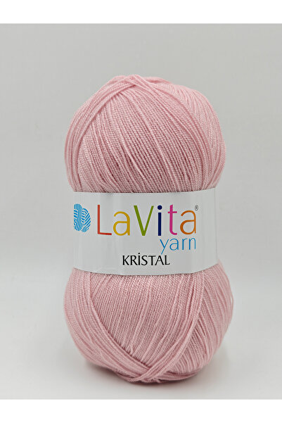 LaVita Yarn Kristal El Örgü İpi %100 Akrilik 100gr (4142 GÜL KURUSU)