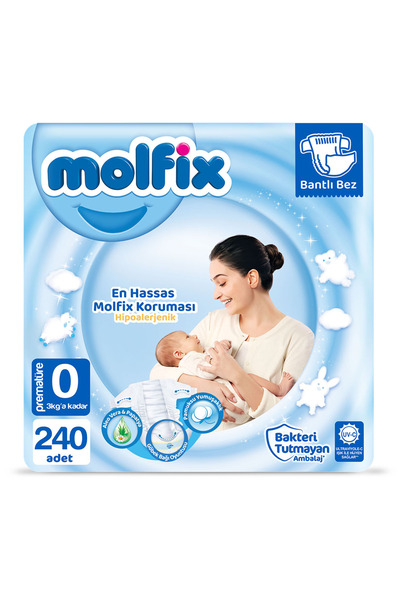 Molfix Prematüre 0 Beden Çocuk Bezi 240 Adet