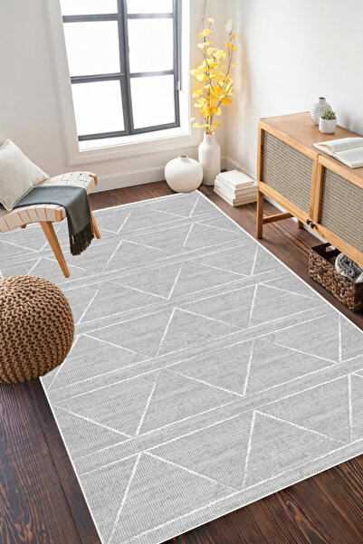 Decomia Home Covor digital anti-alunecare, lavabil, nordic modern, gri pentru...