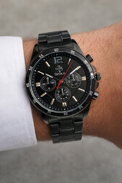 S.POLO New Season Silver Color Sports Model Men's Wristwatch with Bracelet Gift