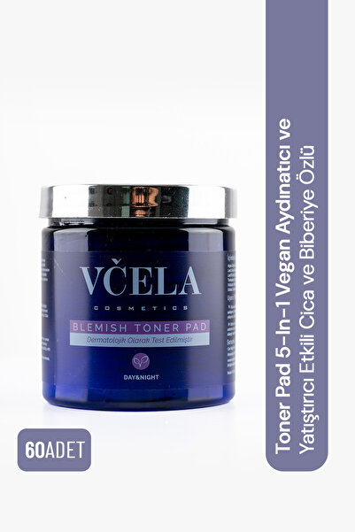VCELA BLEMISH TONER PAD 5-IN-1 VEGAN AYDINATICI ve YATIŞTIRICI ETKİLİ CICA ve...