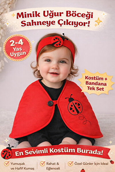 Tomuycuk Червоний костюм сонечка з банданою - Набір костюмів для дня народжен...