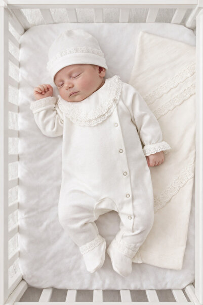 Mert Baby طقم فلورا العضوي المكون من 3 قطع للفتيات حديثي الولادة مصنوع من الق...