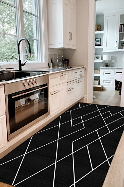 Decomia Home Dijital Kaymaz Yıkanabilir İskandinav Mutfak Halısı Salon Halısı...