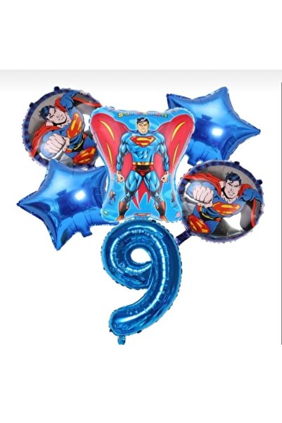 MFM Σετ μπαλόνια αλουμινόχαρτο Σούπερμαν 9 ετών 100 εκ.