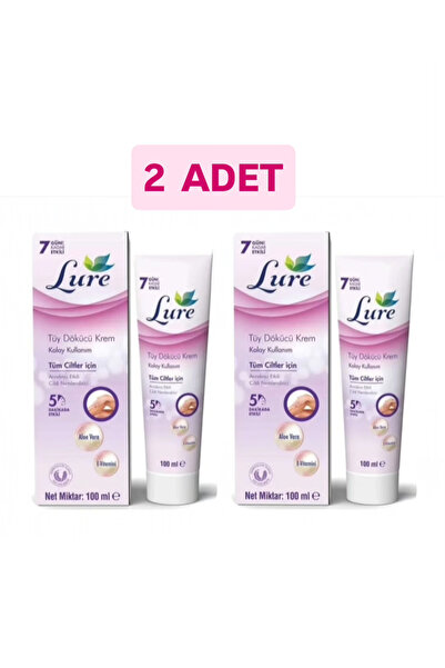 LURE Tüy Dökücü Krem Tüm Ciltler İçin 100 ml 2 Adet