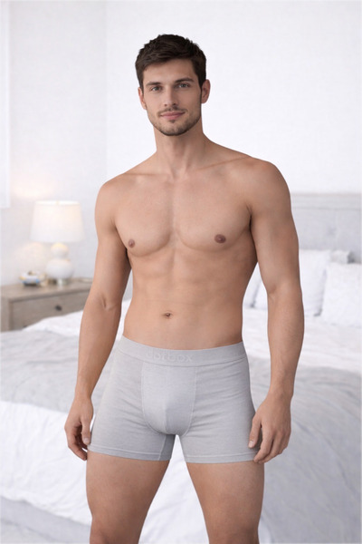 COTBOXER Men's Gray Modal Boxers - Plain Cut
