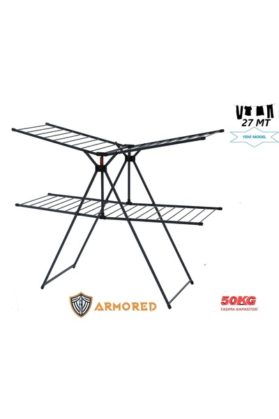 Armored Home Product Zırhlı-Kırılmaz-EXTRA KALIN BORULU Sağlam Çamaşır Kurutm...