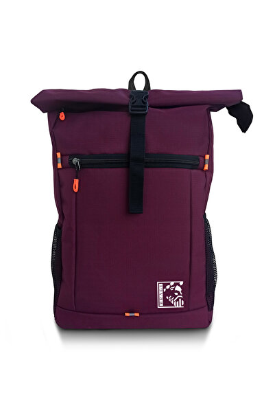 BRAGİ Γνήσιο μωβ Unisex Laptop School Course Camping Travel Trip Daypack Σακί...