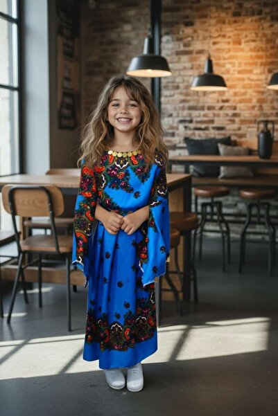 MODA Rochie locală pentru fete Hamavi (cu șal și cummerbund)