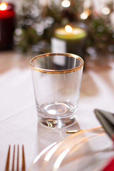 Rakle Pure Gold Gilded Set of 4 Water Glasses 275 Cc