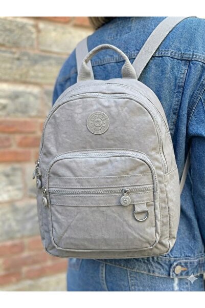 PurpleART Rucsac casual cu mai multe compartimente din țesătură Crinkle pentr...