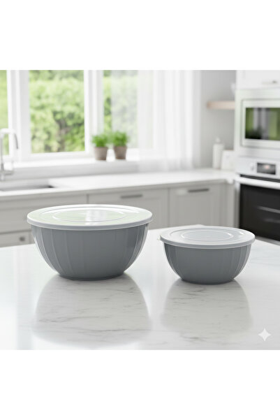 Modern shop A set of three containers for storing food, vegetables, and salad; multi-purpose