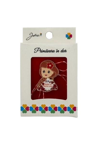 Flippy Martisor Brosa Mica in Cutie, Dimensiune Brosa 2.5-3 cm, Material Meta...